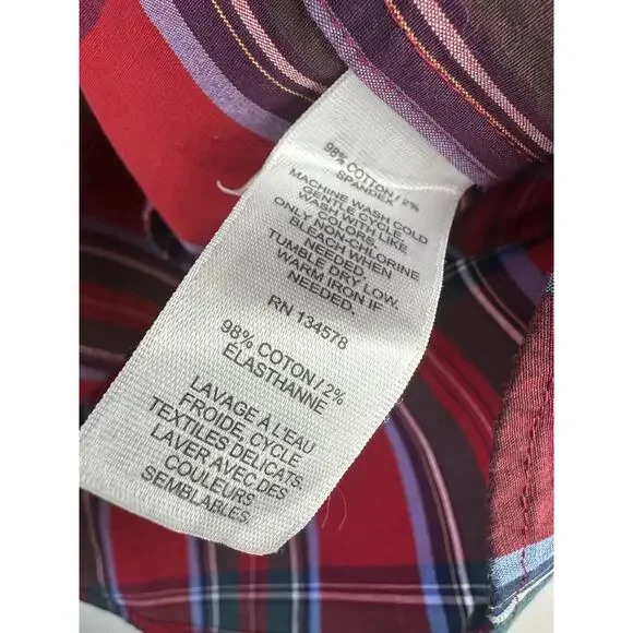 Vineyard Vines Tucker Tartan Plaid Shirt Classic Red Button Down Top Men's Small - Picture 7 of 10